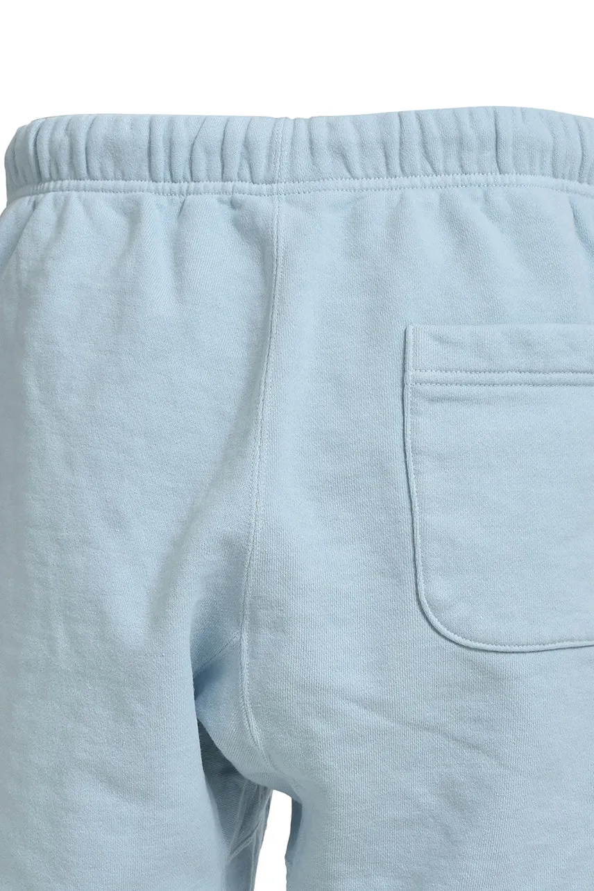SAINT Mxxxxxx SWEAT SHORTS/RIBON SAINT/BLU ice blue SAINT LOGO shorts ice blue S-XL cotton and linen OE yarn fabric, crisp, light, comfortable and breathable, non-locking design, naturally rolled back after water, super handsome version, easy to match, original consistent main mark, wash water mark, little angel anti-counterfeiting mark